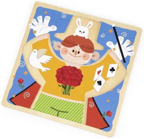 לוח פעילות מונטסרי מיומנויות הלבוש מעץ בעיצוב קוסם