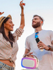 רמקול מיקרופון קריוקי נייד עם תאורה Karaoke Plus