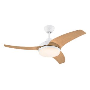 מאוורר תקרה  ולריה DC "42 שלט ותאורה 36W CCT לבן+עץ ווסטינג