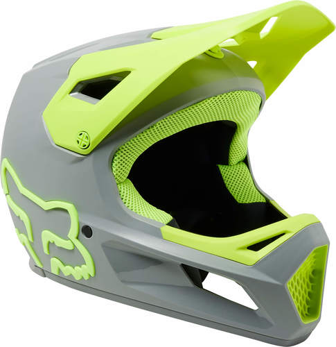 קסדת פול פייס לאופניים ראמפג' צהוב / אפור - RAMPAGE HELMET V23