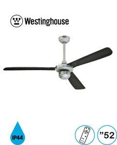 מאוורר תקרה  Mountain Gale צבע כסף+ שחור 52" ווסטינגהאוס