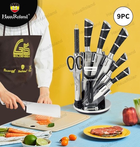 סט סכינים כולל בסיס מסתובב Haus Roland HR615-1