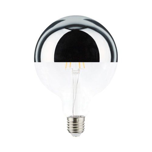 פחם גלוב עם כיפת כסף לעמעום LED 8W E27 תאורת אווירה חמה Nisko 
