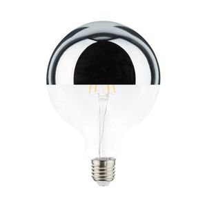 פחם גלוב עם כיפת כסף לעמעום LED 8W E27 תאורת אווירה חמה Nisko 
