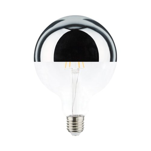 פחם גלוב עם כיפת כסף לעמעום LED 8W E27 תאורת אווירה חמה Nisko 
