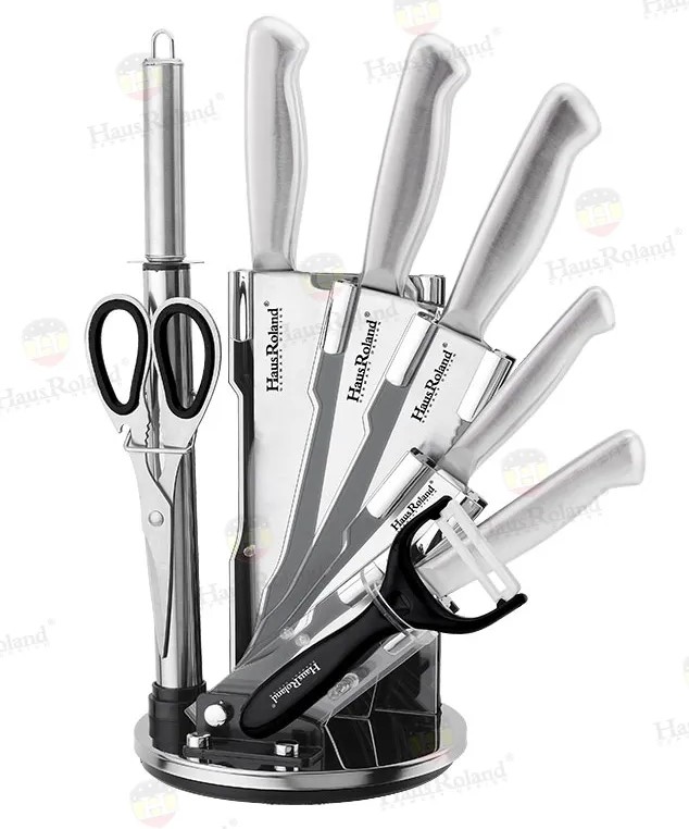 סט סכינים כולל בסיס מסתובב Haus Roland HR617-1