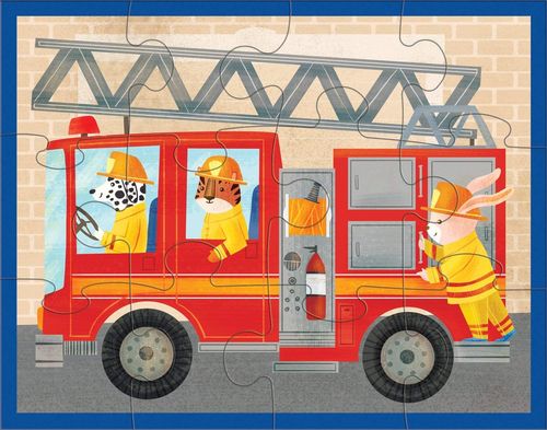 פאזל 12 חלקים בפאוץ' לנסיעות וטיולים - כבאית