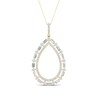 שרשרת ותליון טיפה יהלומים 0.60ct מזהב 14K
