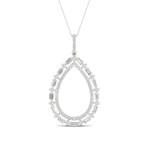 שרשרת ותליון טיפה יהלומים 0.60ct מזהב 14K