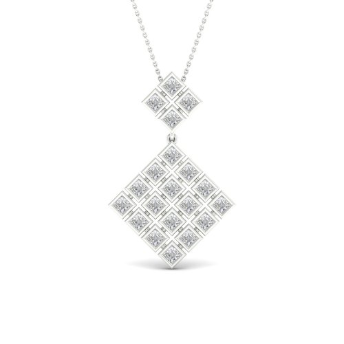 שרשרת ותליון מעויני יהלומים 0.48ct זהב 14K