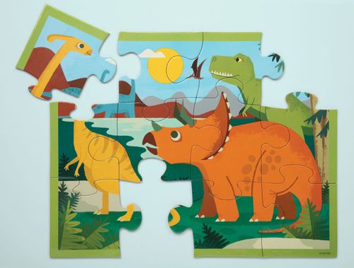 פאזל 12 חלקים בפאוץ' לנסיעות וטיולים - פארק הדינוזאורים