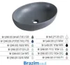 כיור מונח ענבר 133028 תכלת מט LB