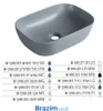 כיור מונח איתי 134076 טורקיז מט