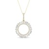 שרשרת ותליון מעגל יהלומים 0.50ct מזהב 14K