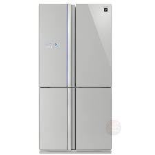 מקרר שארפ 4 דלתות 8910 זכוכית סילבר