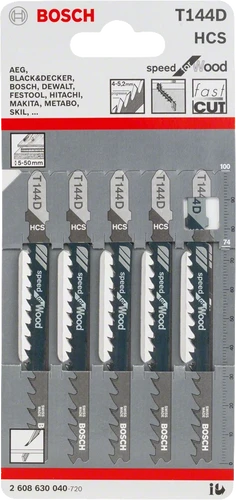 סט 5 להבים למסור אנכי T144D - בוש BOSCH 