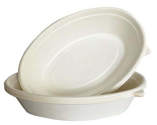 קערות אובליות עמוקות 32oz מתכלות מקנה סוכר - 6 יחידות 