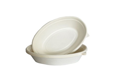 קערות אובליות עמוקות 20oz מתכלות מקנה סוכר - 6 יחידות 