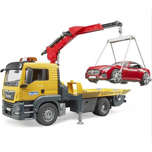 MAN TGS Tow truck with BRUDER Roadster and L+S Module משאית גרר
