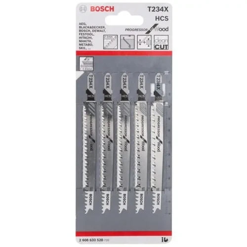 סט 5 להבים למסור אנכי T234X - בוש BOSCH 
