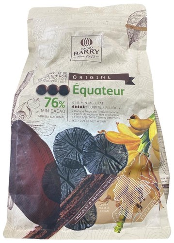שוקולד ברי מריר 76% - 1 ק''ג Dark Chocolate Equateur