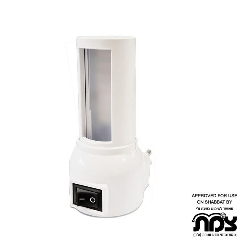 מנורת לילה לשבת - לבן Omega OM-SHAB-PL3W-W-WH