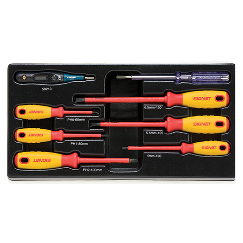 מגש מברגים  1000V מבודדים 8 יח SIGNET