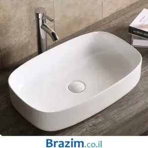 כיור מונח אלינור 134045 לבן מבריק