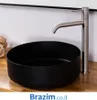 כיור מונח אלון 140104 שחור מט נירוסטה