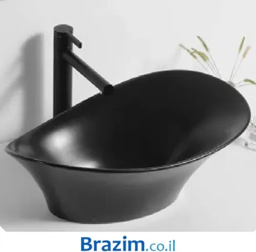 כיור מונח שחף 148605 מבית סבח בצבע שחור מט.