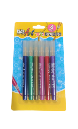 סט 6 טושים גליטר KIDS ART