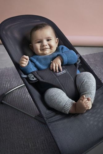 ‏טרמפולינה לתינוק Baby Bouncer בד נושם Mesh - אבן פחם Anthracite