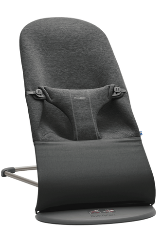 ‏טרמפולינה לתינוק Baby Bouncer כותנה ג'רזי 3D- אפור פחם 3D Charcoal Grey