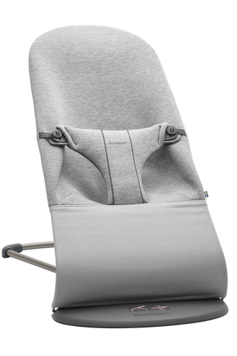 ‏טרמפולינה לתינוק Baby Bouncer כותנה ג'רזי 3D- אפור בהיר 3D Light Grey