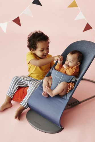 ‏טרמפולינה לתינוק Baby Bouncer כותנה ג'רזי 3D- כחול 3D Dove blue