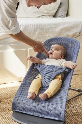 ‏טרמפולינה לתינוק Baby Bouncer בד נושם Mesh -  תכלת Slate