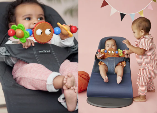 צעצוע עץ לטרמפולינה Baby Bouncer - צבעוני