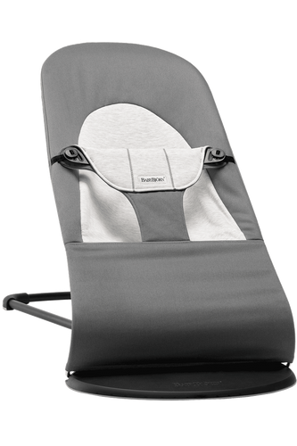 ‏טרמפולינה לתינוק Baby Bouncer כותנה - אפור כהה/אפור Dark Gray/Gray