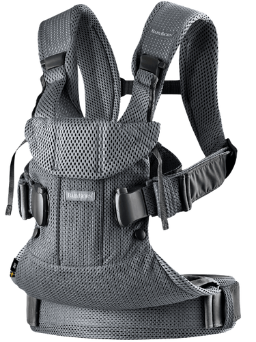 מנשא תינוק קידמי One בד נושם 3D Mes - אבן פחם Anthracite