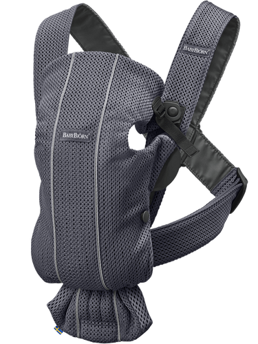מנשא תינוק מיני Mini בד מש נושם 3D Mesh - אבן פחם Anthracite
