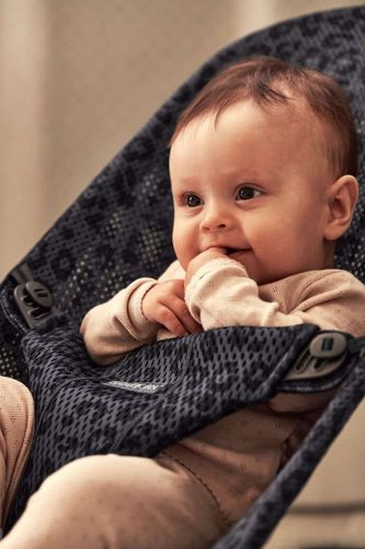 ‏טרמפולינה לתינוק Baby Bouncer בד נושם Mesh - מהדורה מיוחדת Anthracite/Leopard 