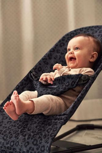 ‏טרמפולינה לתינוק Baby Bouncer בד נושם Mesh - מהדורה מיוחדת Anthracite/Leopard 
