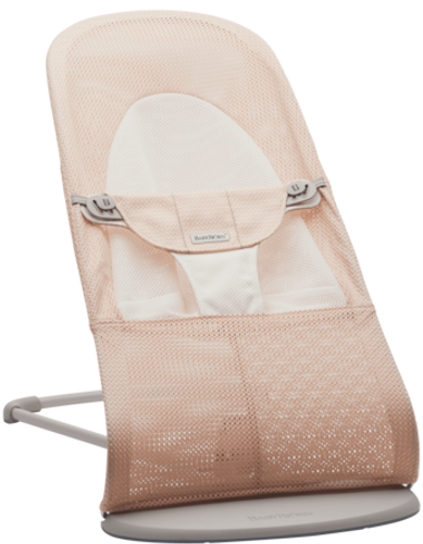 ‏טרמפולינה לתינוק Baby Bouncer בד נושם Mesh -  ורוד בהיר/לבן Pearly Pink/White