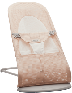 ‏טרמפולינה לתינוק Baby Bouncer בד נושם Mesh -  ורוד בהיר/לבן Pearly Pink/White