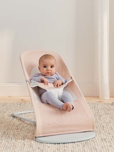 ‏טרמפולינה לתינוק Baby Bouncer בד נושם Mesh -  ורוד בהיר/לבן Pearly Pink/White