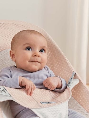 ‏טרמפולינה לתינוק Baby Bouncer בד נושם Mesh -  ורוד בהיר/לבן Pearly Pink/White