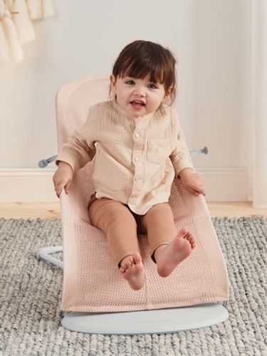 ‏טרמפולינה לתינוק Baby Bouncer בד נושם Mesh -  ורוד בהיר/לבן Pearly Pink/White