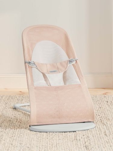 ‏טרמפולינה לתינוק Baby Bouncer בד נושם Mesh -  ורוד בהיר/לבן Pearly Pink/White