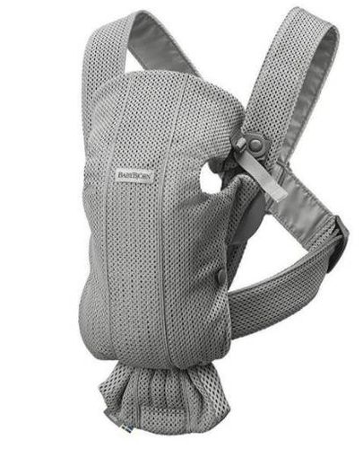 מנשא תינוק מיני Mini בד מש נושם 3D Mesh - אפור כסוף Grey