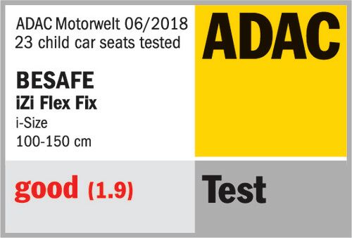 בוסטר גב ISOFix לרכב iZi Flex FIX בתקן I-Size כולל הגנות צד משודרגות וריפוד לחגורה - שחור Midnight Black
